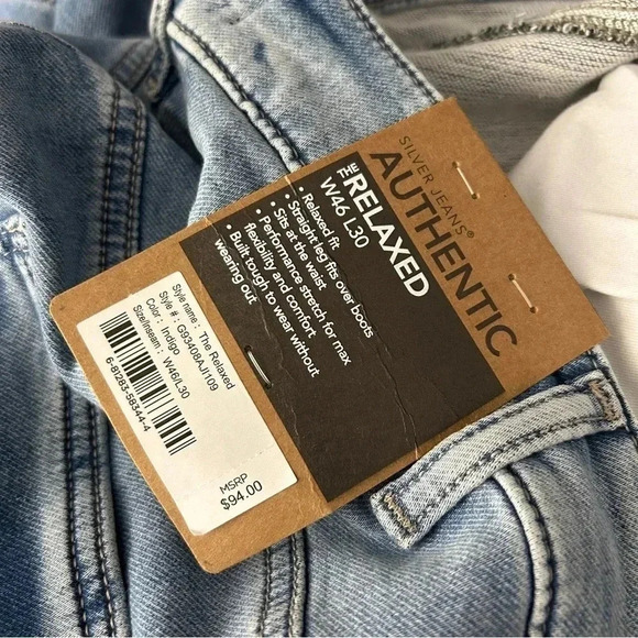 NWT Silver jeans the  relaxed fit men size 46x30 - Picture 6 of 12